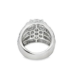 14K White Gold Diamond Flower Cluster Ring 2.95 ctw | Round Brilliant Diamonds – Jewelry Palace Lithonia GA