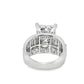 10K White Gold Square Diamond Cinderella Ring 1.90 ctw | Baguette & Round Cut Statement Ring – Jewelry Palace Lithonia GA