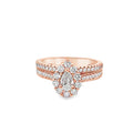 14K Rose Gold Pear Cut Diamond Halo Engagement Ring 1.00 ctw | Romantic Bridal Jewelry – Jewelry Palace Lithonia GA