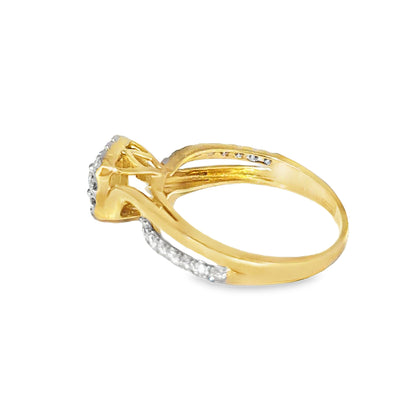 14K Yellow Gold Round Cut Diamond Wedding Ring Set 0.75 ctw | Elegant Bridal Jewelry – Jewelry Palace Lithonia GA