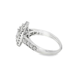 14K White Gold Emerald Cut Diamond Halo Engagement Ring 1.50 ctw | Elegant Bridal Set – Jewelry Palace Lithonia GA