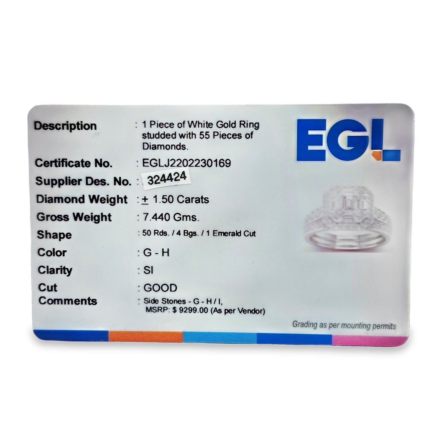 14K White Gold Emerald Cut Diamond Halo Engagement Ring 1.50 ctw | Elegant Bridal Set – Jewelry Palace Lithonia GA