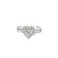 14K White Gold Heart Shaped Diamond Halo Ring 1.40 ctw | Romantic Bridal & Fashion Jewelry – Jewelry Palace Lithonia GA