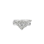14K White Gold Heart Shaped Diamond Halo Ring 1.40 ctw | Romantic Bridal & Fashion Jewelry – Jewelry Palace Lithonia GA