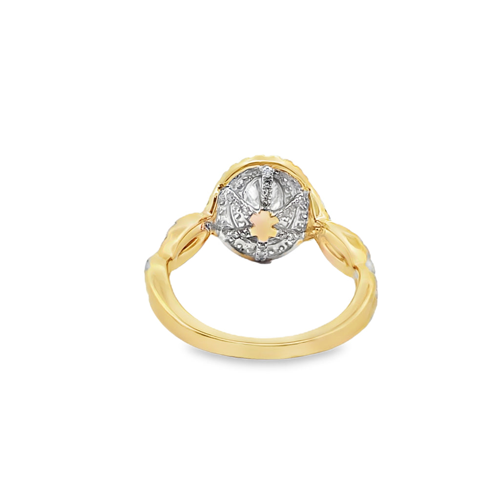14K Yellow Gold Oval Cut Diamond Double Halo Engagement Ring 1.50 ctw | Elegant Bridal Jewelry – Jewelry Palace Lithonia GA