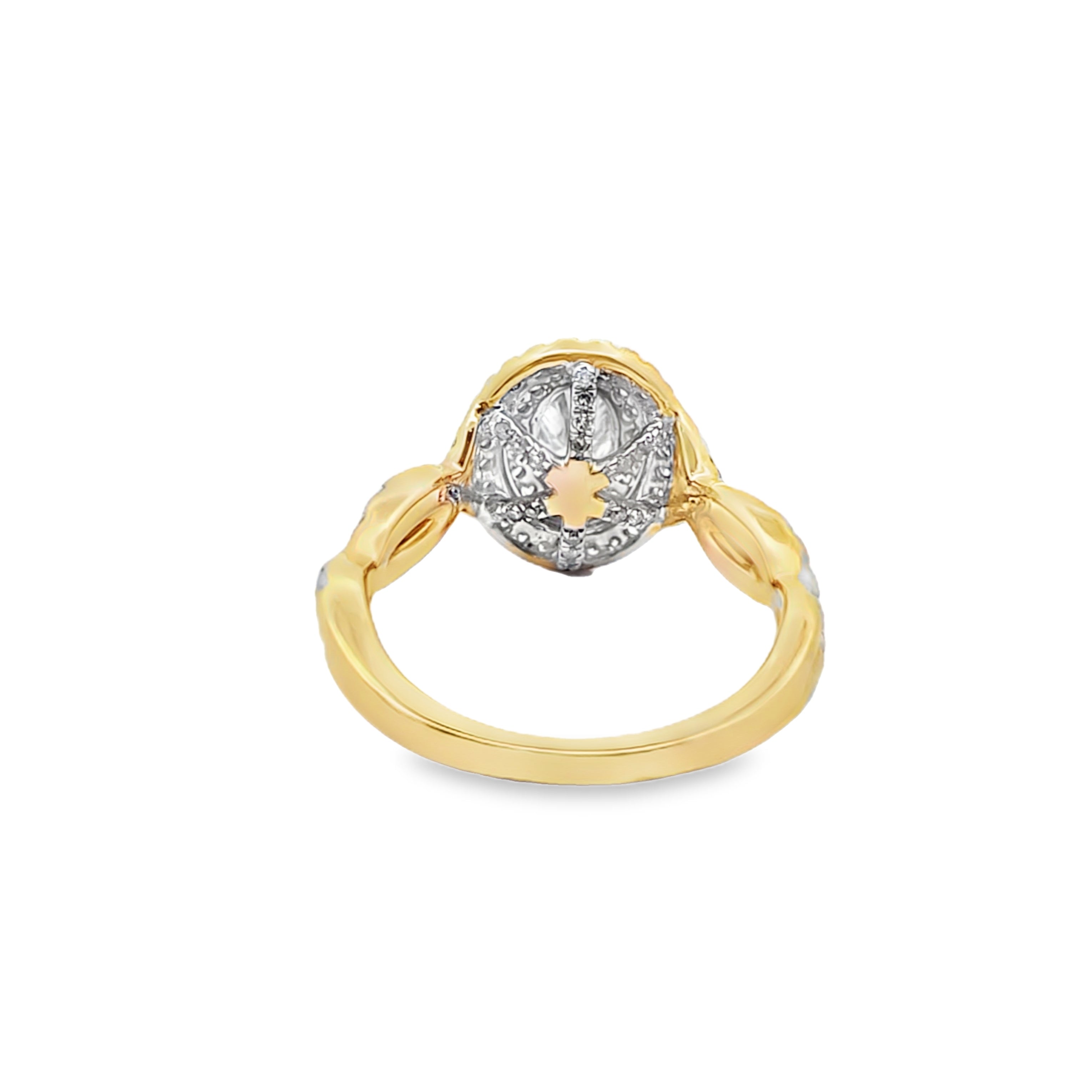 14K Yellow Gold Oval Cut Diamond Double Halo Engagement Ring 1.50 ctw | Elegant Bridal Jewelry – Jewelry Palace Lithonia GA