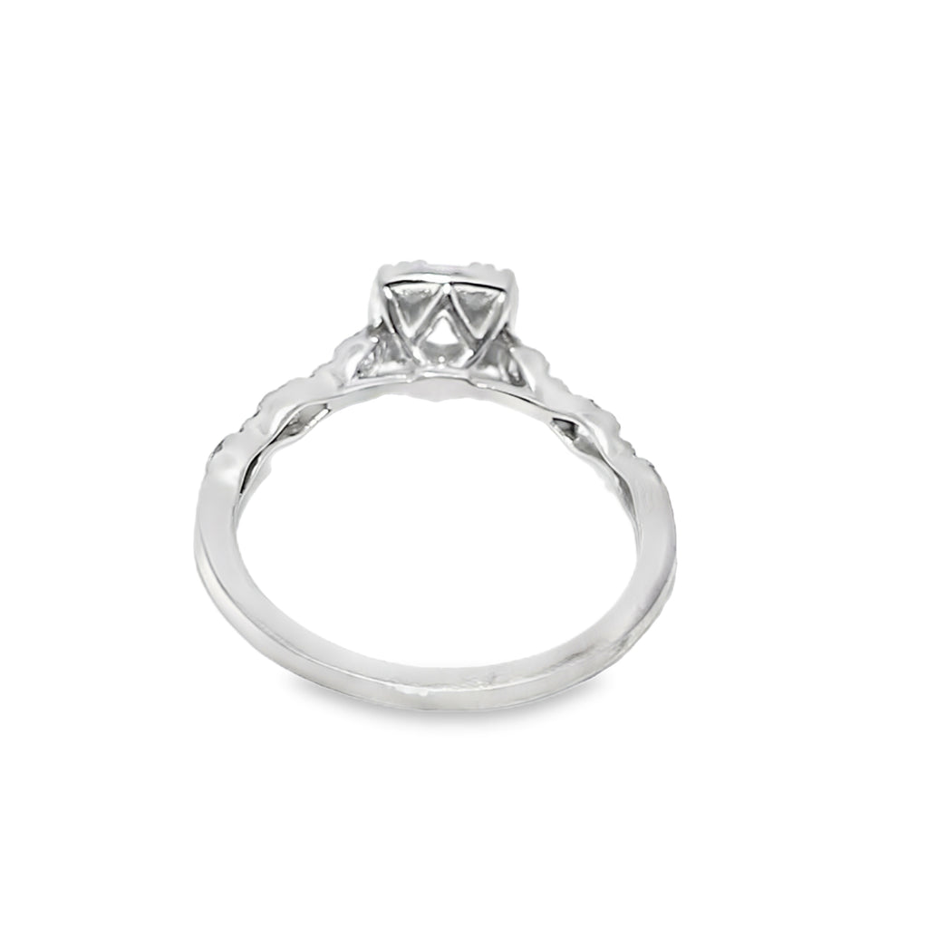 14K White Gold Princess Cut Diamond Engagement Ring 1.00 ctw | Elegant Bridal Set – Jewelry Palace Lithonia GA