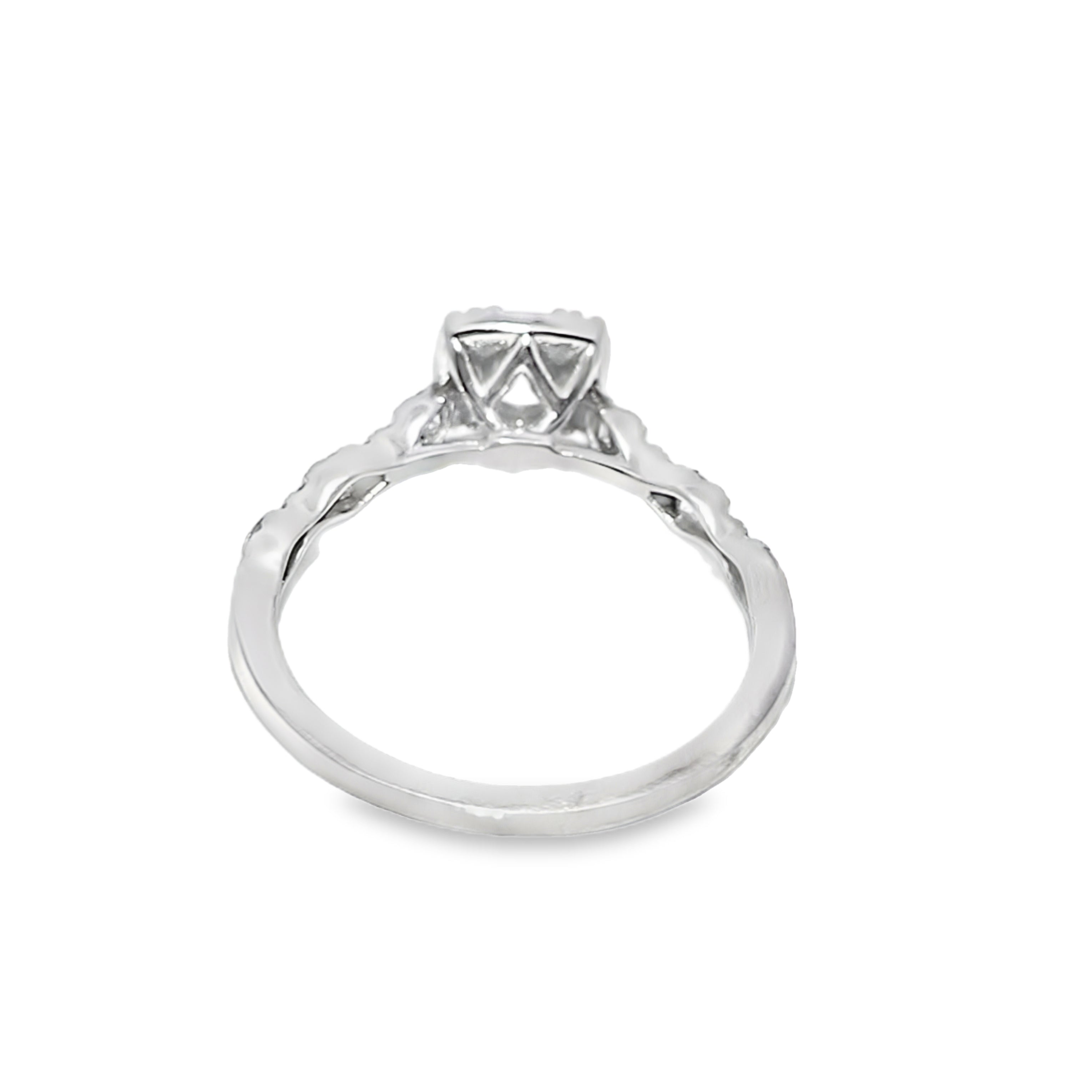 14K White Gold Princess Cut Diamond Engagement Ring 1.00 ctw | Elegant Bridal Set – Jewelry Palace Lithonia GA