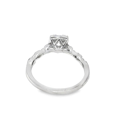 14K White Gold Princess Cut Diamond Engagement Ring 1.00 ctw | Elegant Bridal Set – Jewelry Palace Lithonia GA