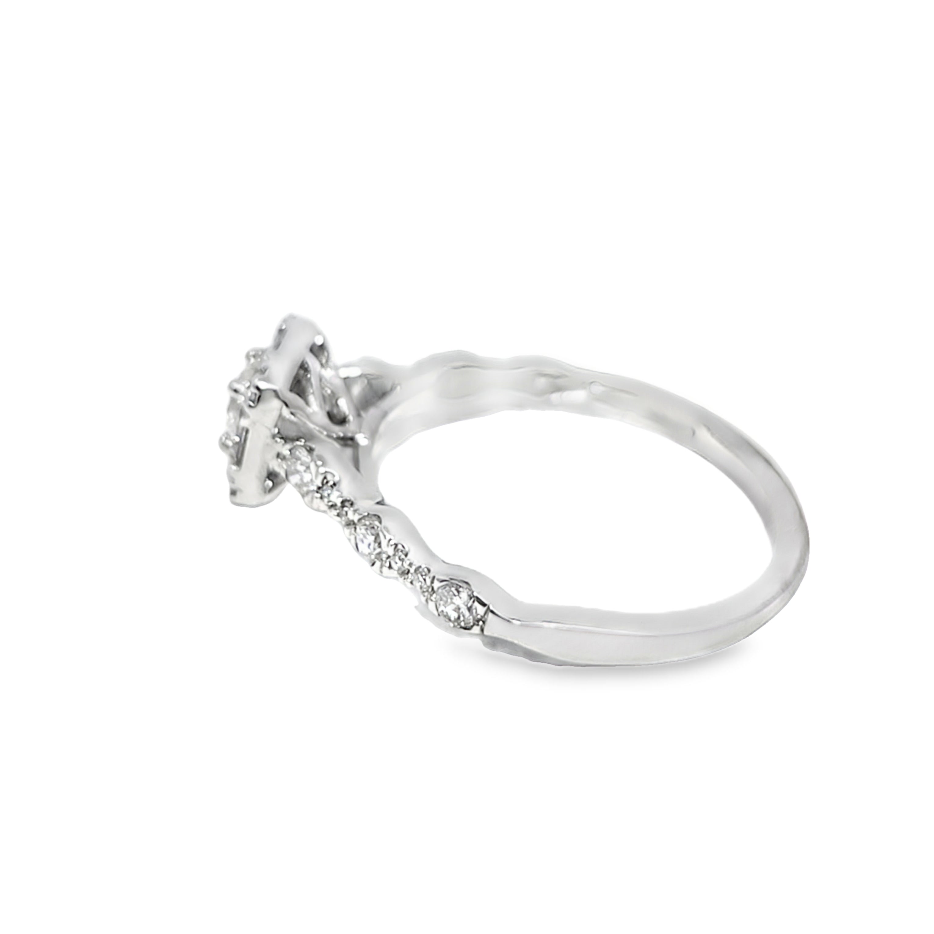 14K White Gold Princess Cut Diamond Engagement Ring 1.00 ctw | Elegant Bridal Set – Jewelry Palace Lithonia GA