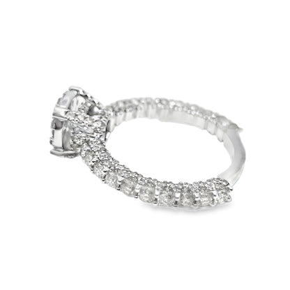 14K White Gold Halo Cluster Diamond Wedding Ring 2.75 ctw | Jewelry Palace Lithonia GA