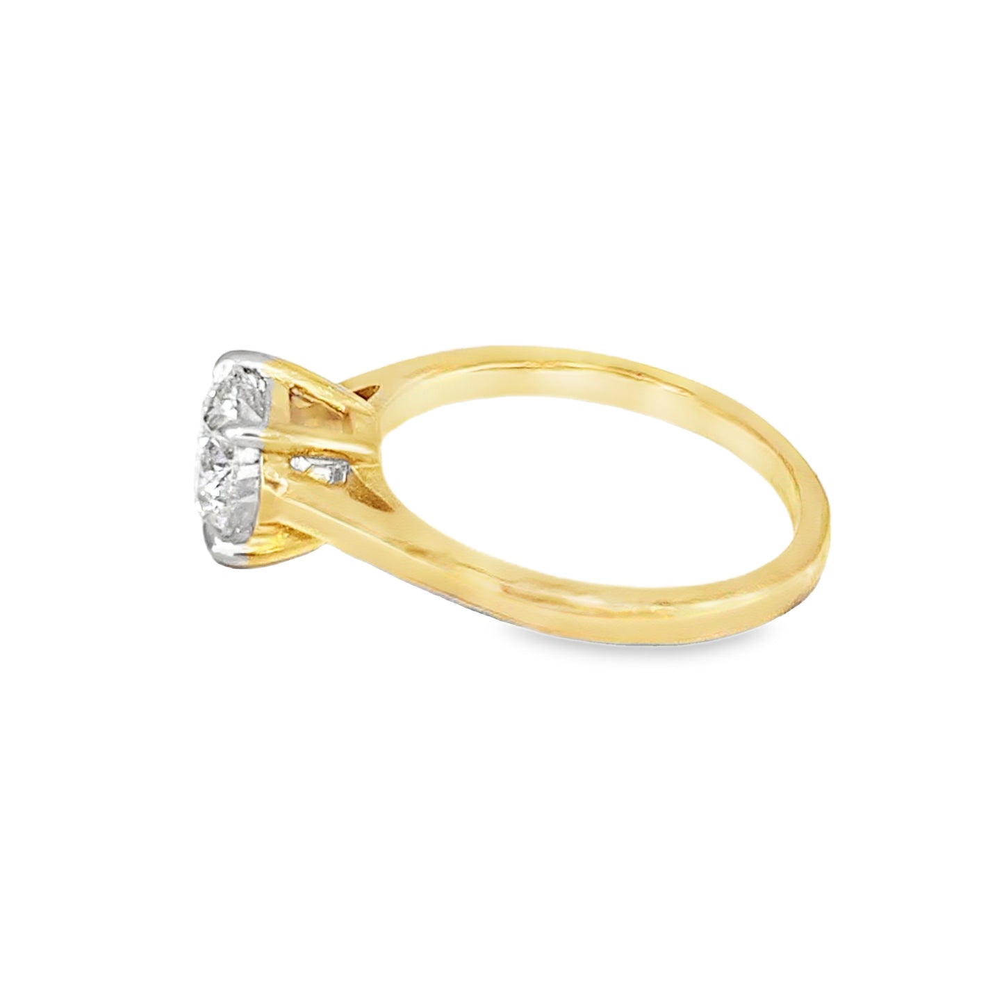 14K Yellow Gold Diamond Solitaire Engagement Ring 1.50 CTW | Round Brilliant Cut Classic Setting