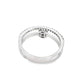 14K White Gold Diamond Cluster Stacking Ring 0.32 CTW – Dainty Pavé Band Promise Ring