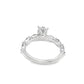 14K White Gold Diamond Engagement Ring with Oval Cut Center 1.625 ctw | Marquise Accent Bridal Ring – Jewelry Palace