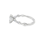 14K White Gold Diamond Engagement Ring with Oval Cut Center 1.625 ctw | Marquise Accent Bridal Ring – Jewelry Palace