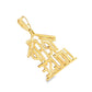 10K Yellow Gold Diamond Trap House Pendant 1.00 ctw | Iced Out Hip Hop Pendant for Men – Jewelry Palace