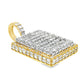 10K Yellow Gold Diamond Square Cut Pendant 5.00 ctw | Iced Out Baguette Pendant for Men – Jewelry Palace