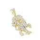 10K Yellow Gold Diamond Lion Pendant 2.30 ctw | Iced Out Round Brilliant Pendant for Men – Jewelry Palace
