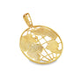 10K Yellow Gold Diamond Globe Pendant 0.625 ctw | World Map Earth Pendant for Men – Jewelry Palace