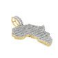 10K Yellow Gold Diamond Africa Map Pendant 2.75 ctw | Iced Out Baguette Pendant for Men – Jewelry Palace
