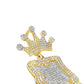 10K Yellow Gold Diamond Tribal Horn Pendant with Crown 1.10 ctw | Iced Out Gold Pendant – Jewelry Palace