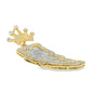 10K Yellow Gold Diamond Tribal Horn Pendant with Crown 1.10 ctw | Iced Out Gold Pendant – Jewelry Palace