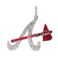 10K White Gold Diamond “A” Pendant 2.50 ctw | Iced Out Atlanta Braves Inspired Pendant – Jewelry Palace