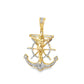 10K Yellow Gold Diamond Anchor Pendant 0.75 ctw | Nautical & Faith-Inspired Iced Out Pendant – Jewelry Palace