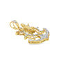 10K Yellow Gold Diamond Anchor Pendant 0.75 ctw | Nautical & Faith-Inspired Iced Out Pendant – Jewelry Palace