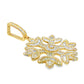 10K Yellow Gold Diamond Snowflake Pendant 6.00 ctw | Iced Out Luxury Winter Pendant – Jewelry Palace
