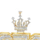 10K Yellow Gold Diamond Baguette “CEO” Crown Pendant 8.0 ctw