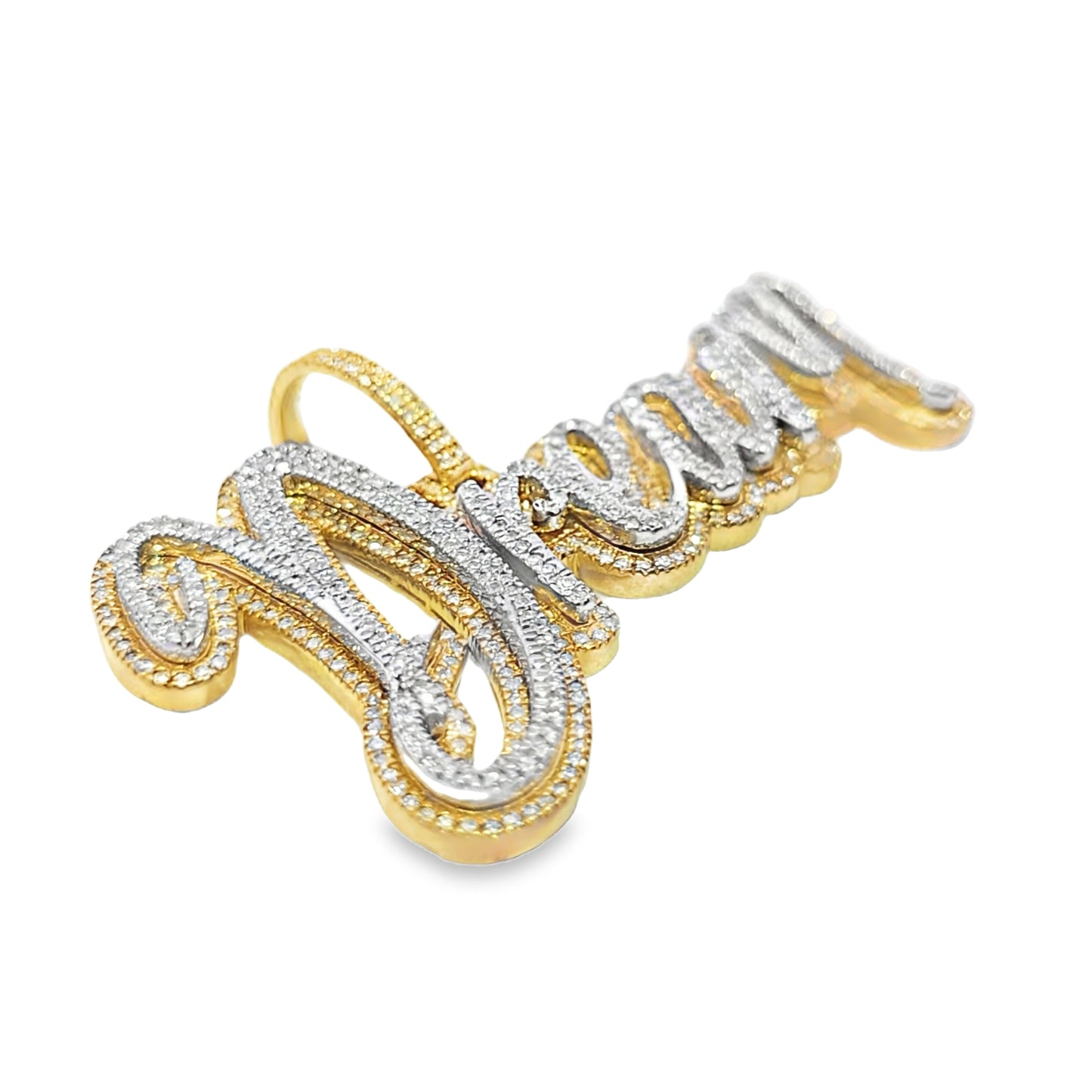 10k Yellow Gold Diamond 'Dream' Pendant 1.36 ctw