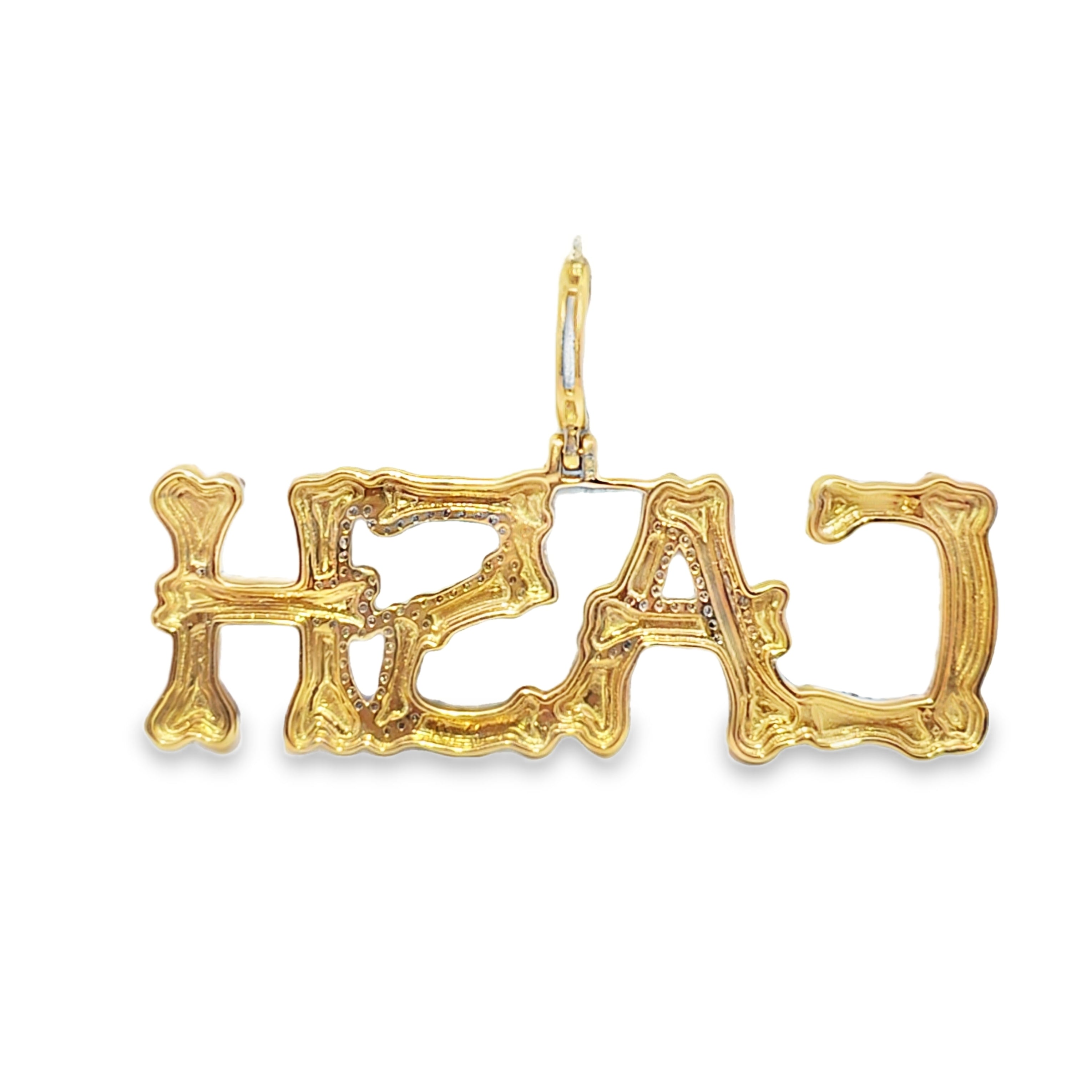 10K Yellow Gold Diamond “CASH” Pendant 2.31 ctw