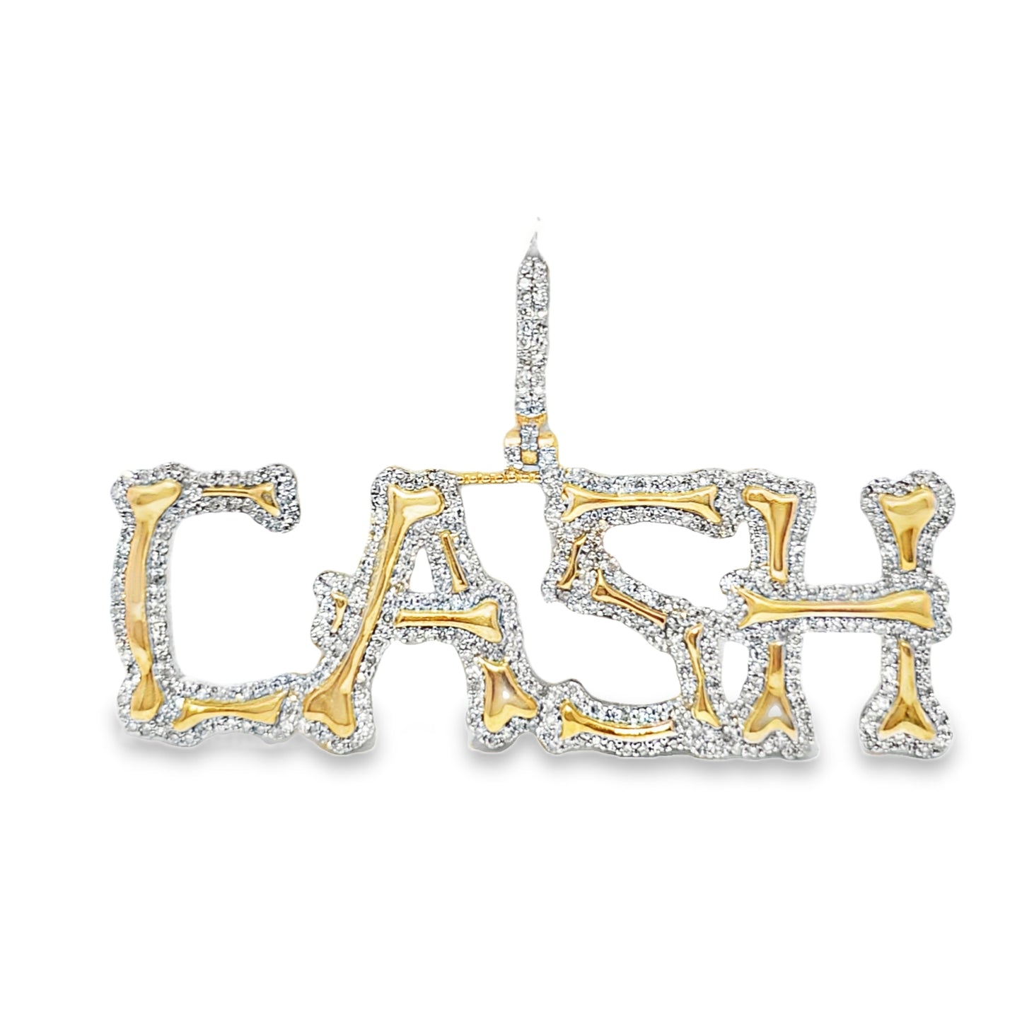 10K Yellow Gold Diamond “CASH” Pendant 2.31 ctw