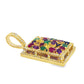 10k Yellow Gold Diamond Gemstone Pendant 4.00 ctw