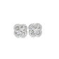 10K Yellow, Rose & White Gold Diamond Clover Stud Earrings 0.16 CTW | Jewelry Palace