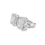 10K White Gold Diamond Clover Stud Earrings 0.28 CTW | Jewelry Palace