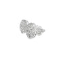 10K White Gold Diamond Round Cluster Stud Earrings 0.50 CTW | Jewelry Palace