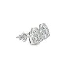10K White & Yellow Gold Diamond Heart-Shaped Earrings 0.24 CTW | Jewelry Palace