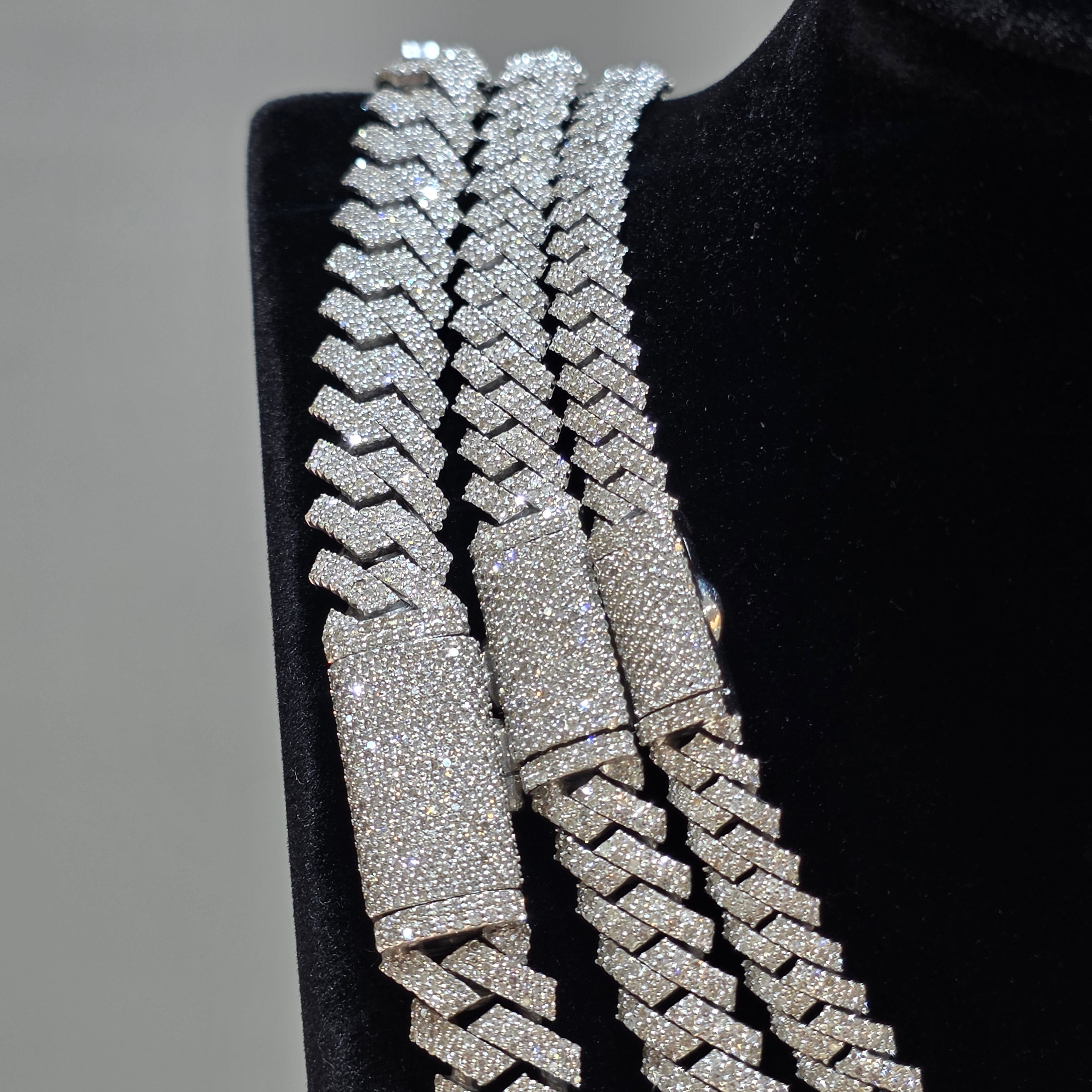 Natural Diamond Miami Cuban Link Chain | 8mm, 10mm & 12mm | Real 925 Sterling Silver | Up to 24"