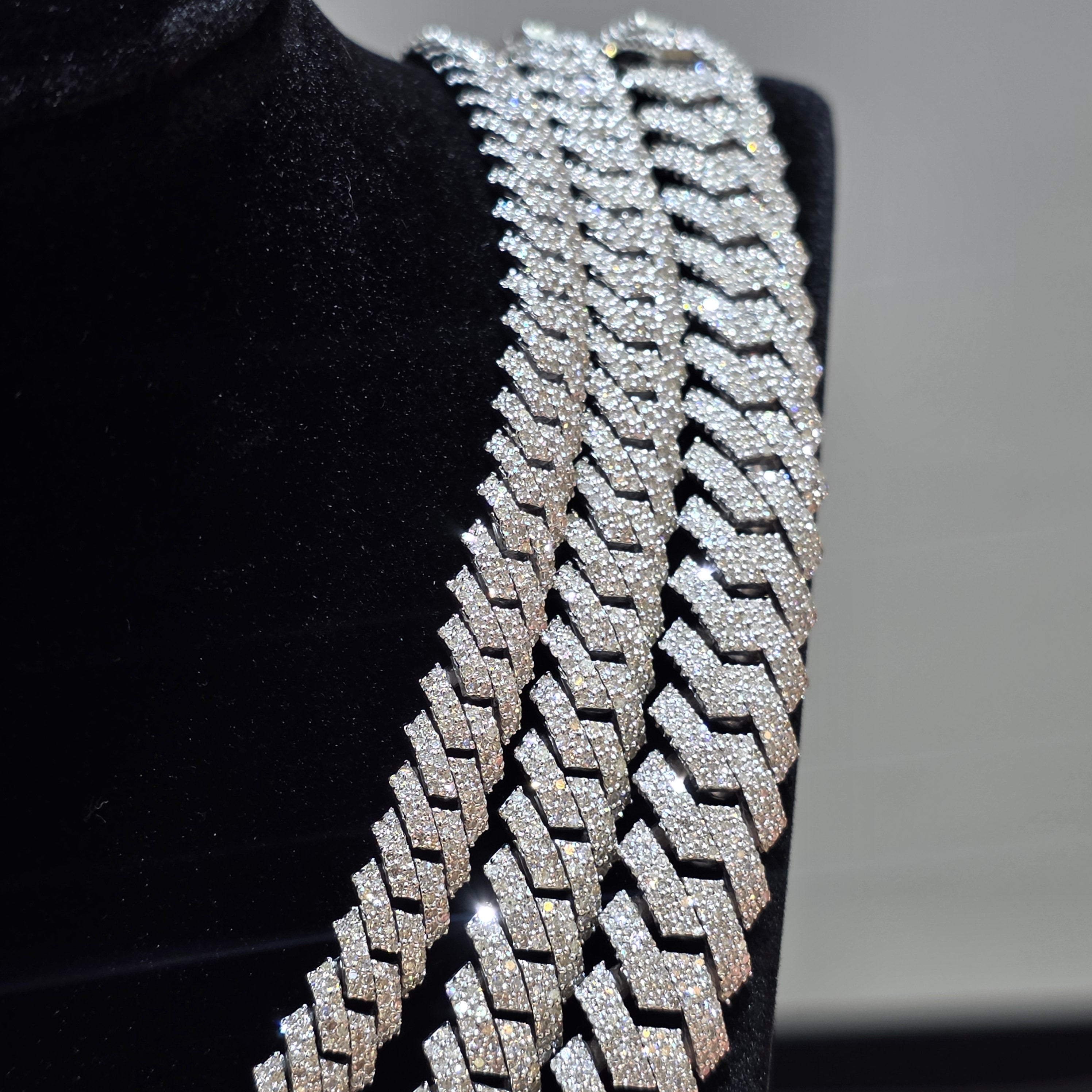 Natural Diamond Miami Cuban Link Chain | 8mm, 10mm & 12mm | Real 925 Sterling Silver | Up to 24"