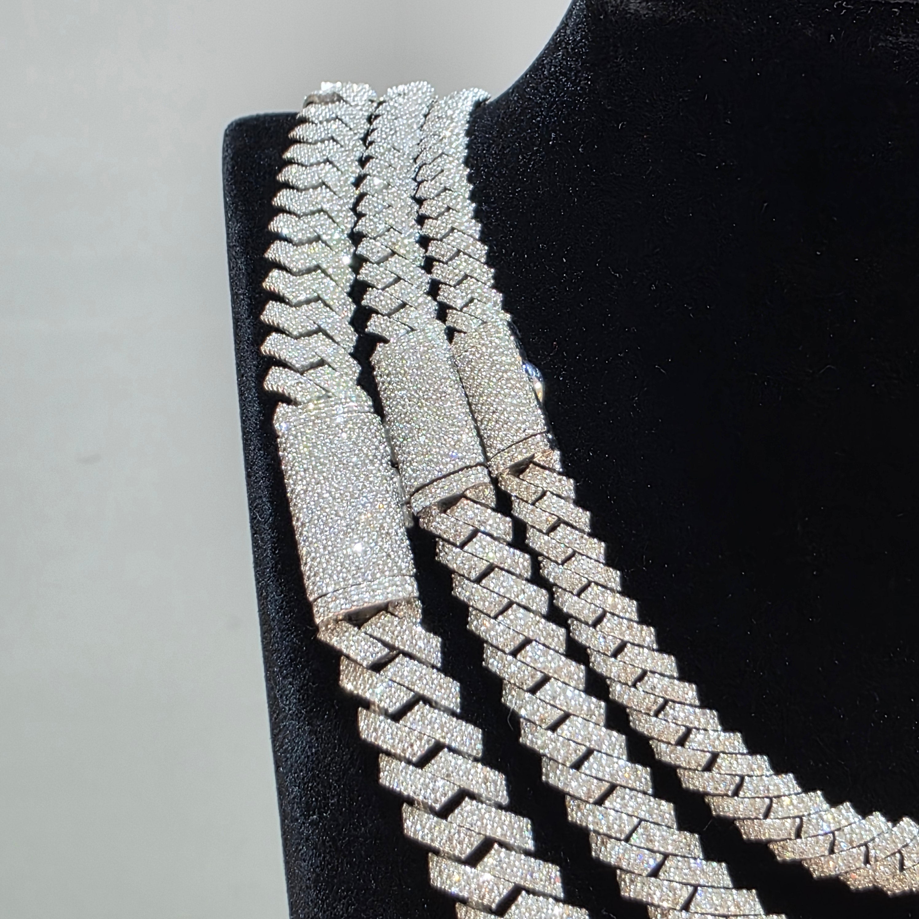 Natural Diamond Miami Cuban Link Chain | 8mm, 10mm & 12mm | Real 925 Sterling Silver | Up to 24"