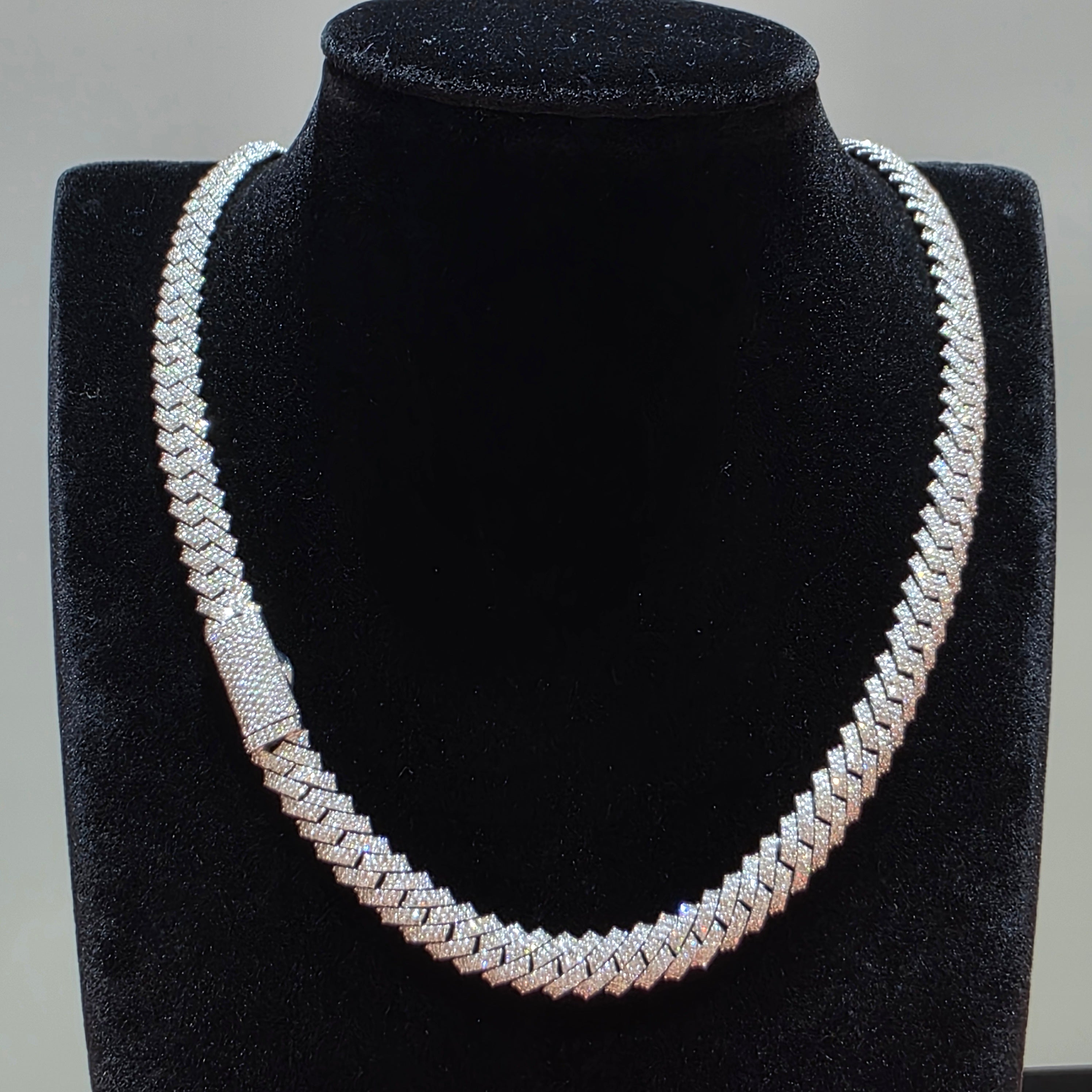 Natural Diamond Miami Cuban Link Chain | 8mm, 10mm & 12mm | Real 925 Sterling Silver | Up to 24"