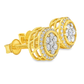 10K Yellow Gold Round Diamond Stud Earrings 0.50 ctw | Jewelry Palace