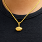 10K Yellow Gold Football Pendant Necklace | Sports Charm with Rope Chain | Jewelry Palace
