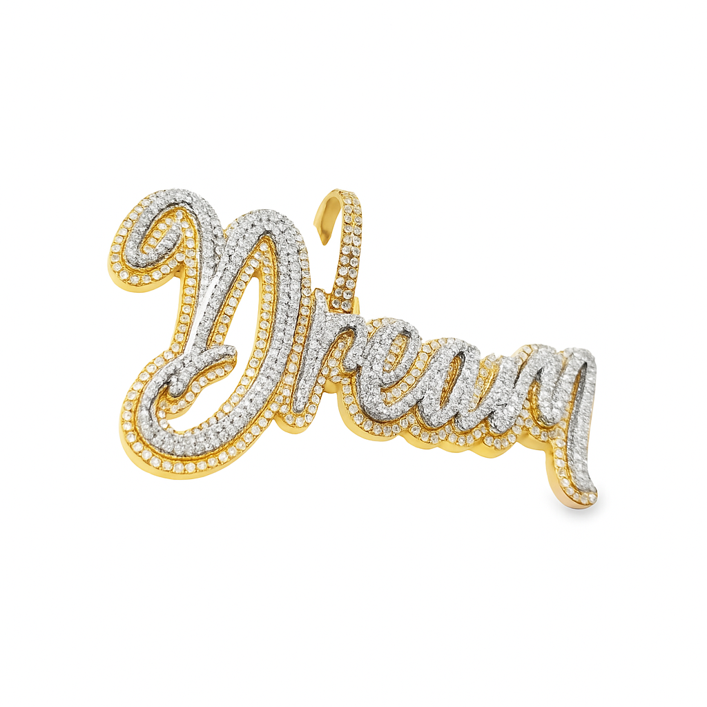 10k Yellow Gold Diamond 'Dream' Pendant 1.36 ctw