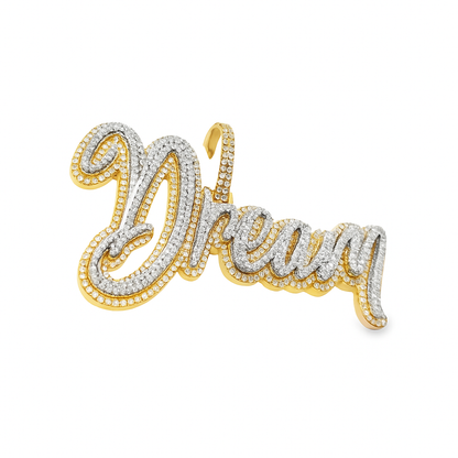 10k Yellow Gold Diamond 'Dream' Pendant 1.36 ctw