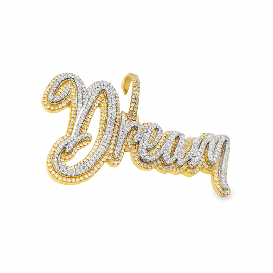 10k Yellow Gold Diamond 'Dream' Pendant 1.36 ctw