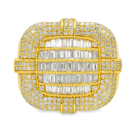 14K Yellow Gold Diamond Baguette Ring 2.00 ctw – Luxurious Men’s Statement Ring | Jewelry Palace Lithonia, GA