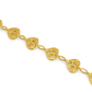 10K Yellow Gold Women’s Baguette Heart Marquise Link Diamond Bracelet 2.35 ctw – 7" Elegant Design | Jewelry Palace